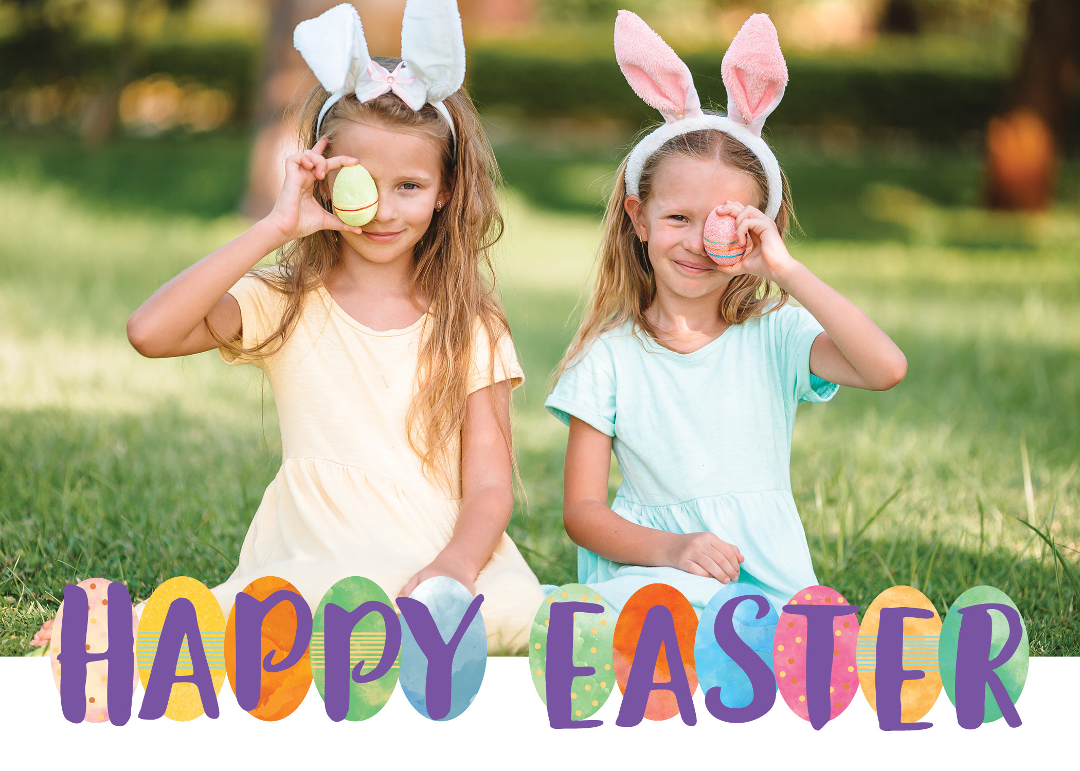 Easter Egg Colors Easter Card Template for website