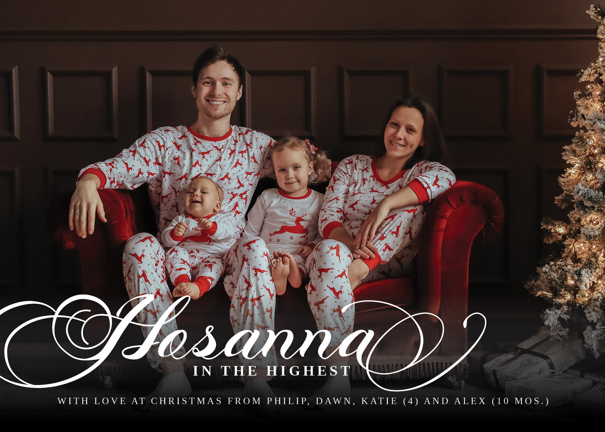 Exquisite Script Christmas Card 5×7 for website