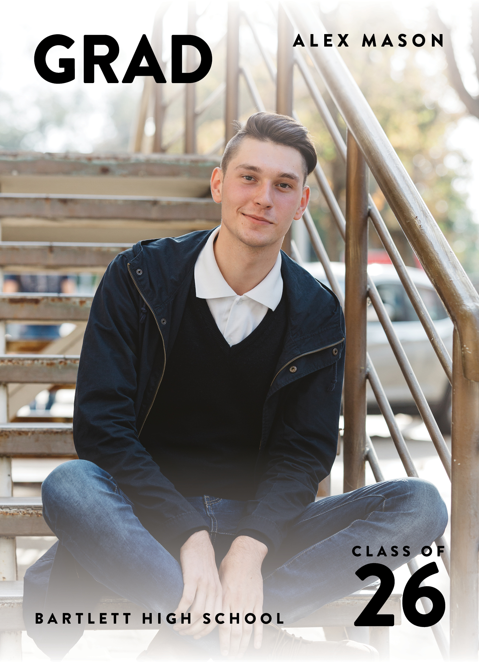 Modern Text Graduation Card 5×7