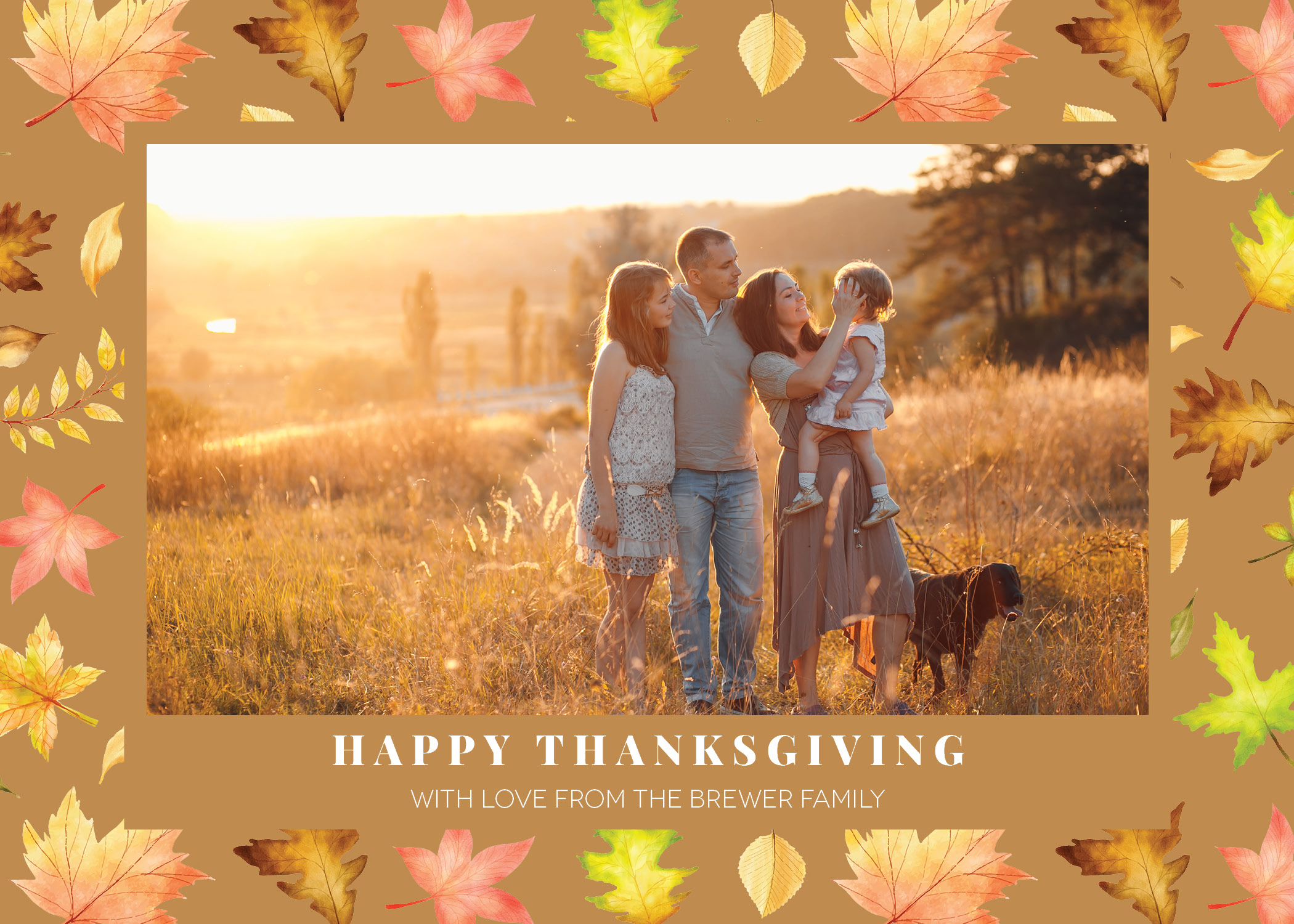 Patterned Leaves Fall Card Template for website